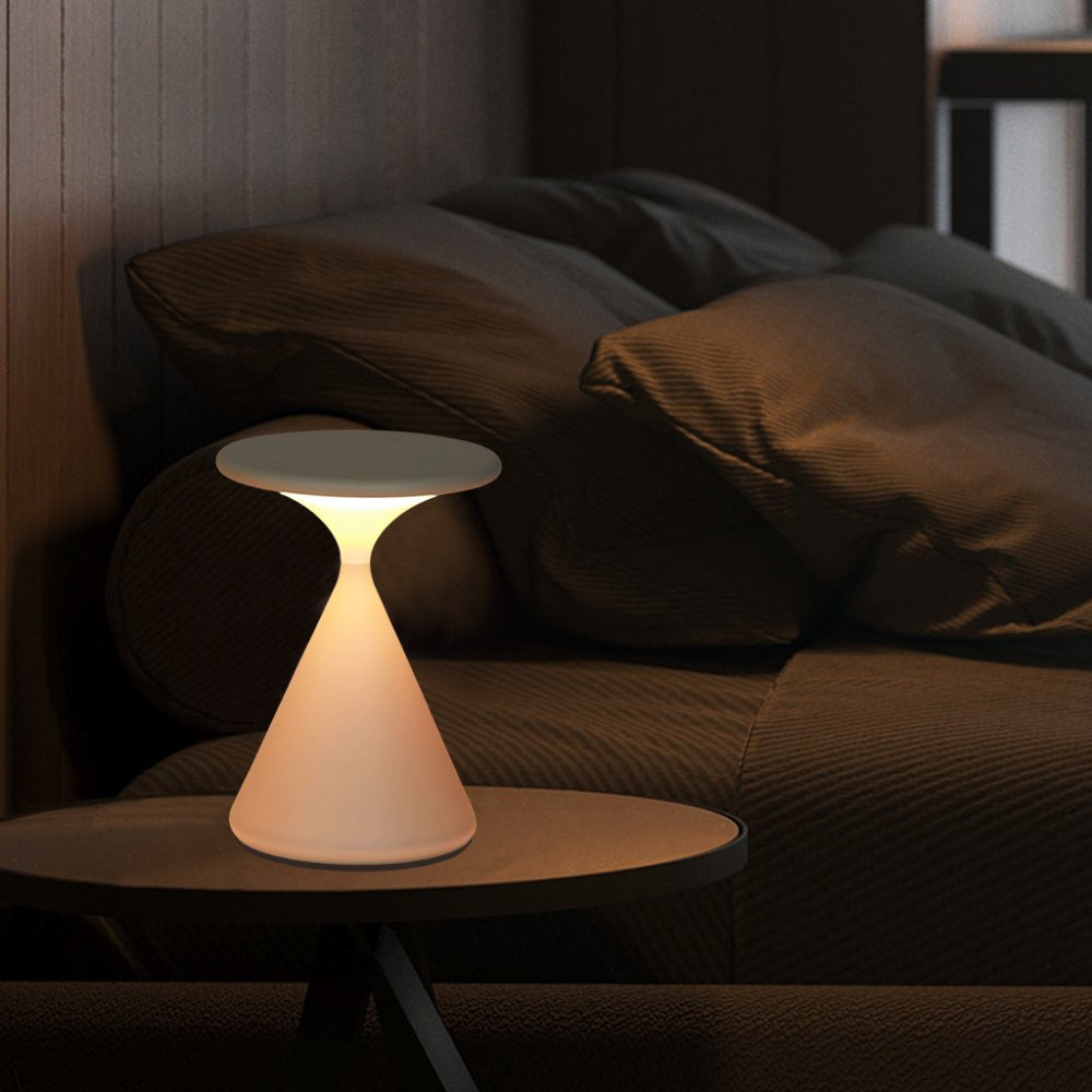 LumiFlex – Moderne kabellose LED-Tischlampe dimmbar Weiß für Terrasse