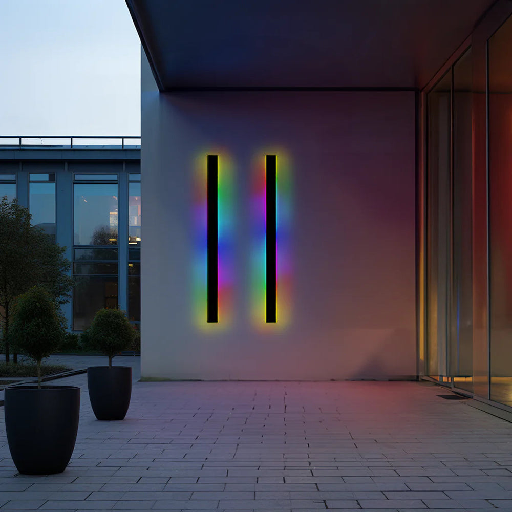 VantaGlow LED-Wandleuchte - Modernes schwarzes Metall