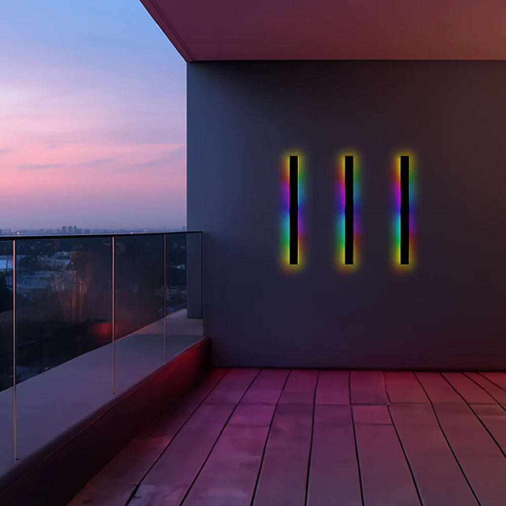 VantaGlow LED-Wandleuchte - Modernes schwarzes Metall