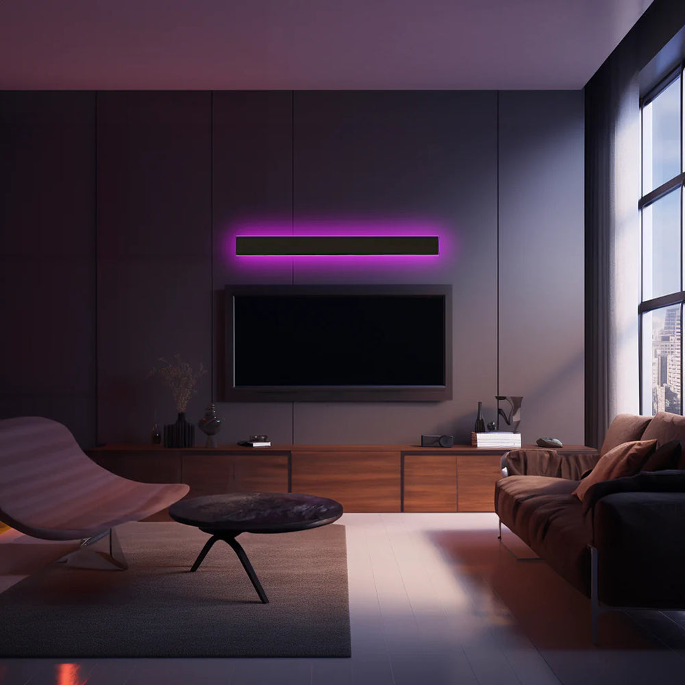 VantaGlow LED-Wandleuchte - Modernes schwarzes Metall