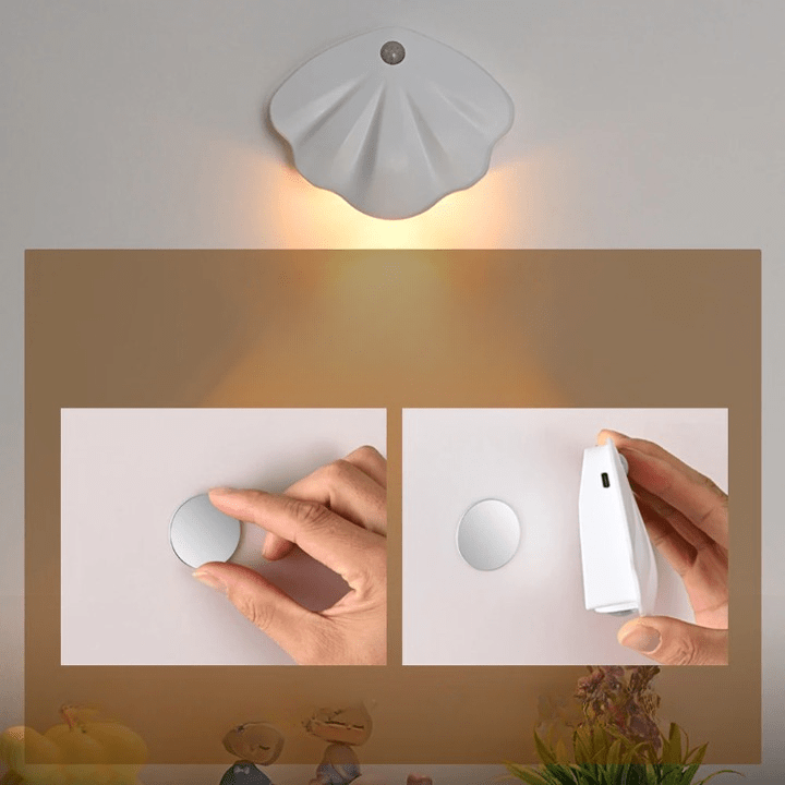 NightGlow LED-Nachtlicht mit Bewegungssensor - wiederaufladbar, dimmbar für das Schlafzimmer