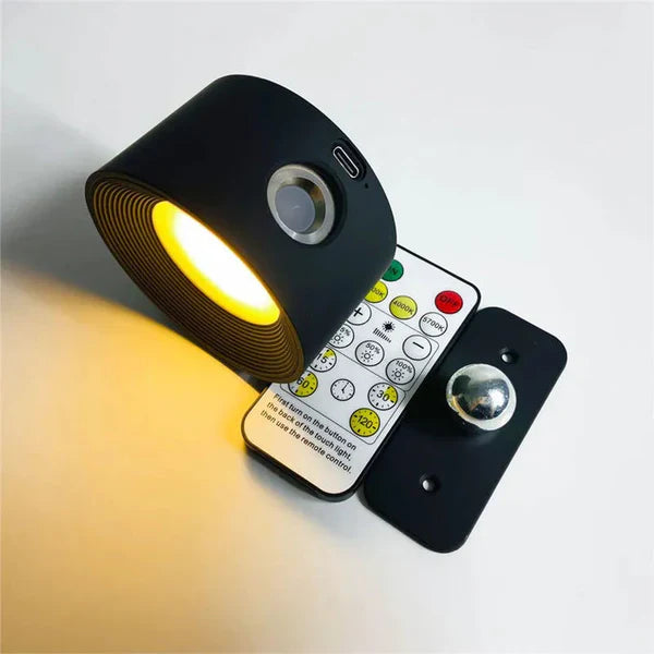 InfiniteGlow | Kabellose Dimmbarer LED-Wandleuchte mit 360° Drehfunktion