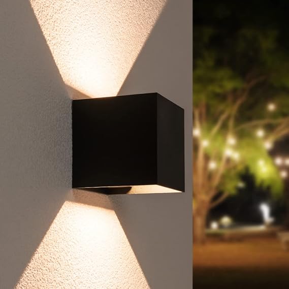 LumiSensor I Wasserdichte Wandlampe – Einstellbar – Schwarz/Weiß