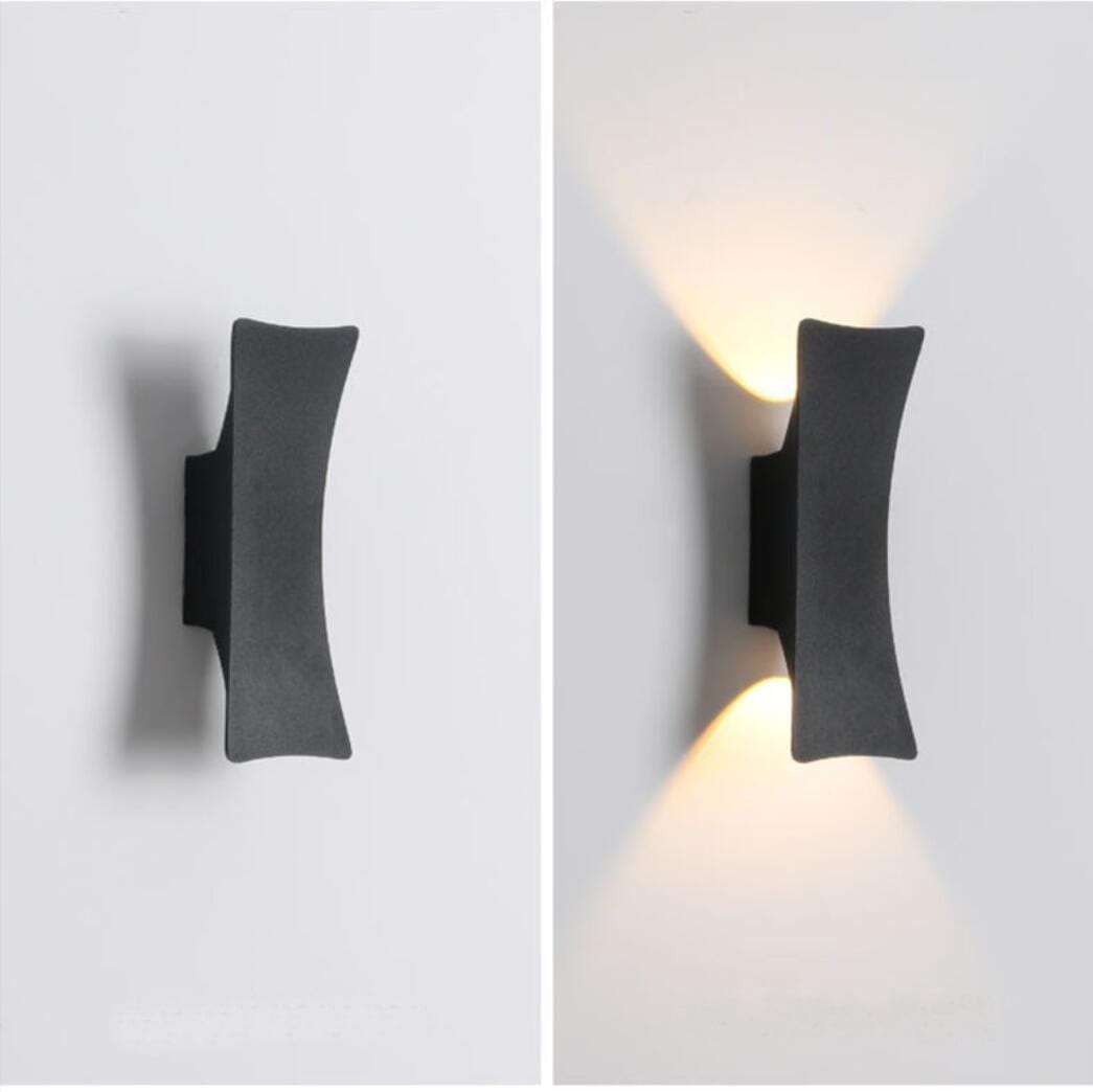 AbendGlanz – Moderne Außenwandleuchte LED Schwarz Terrasse & Garten