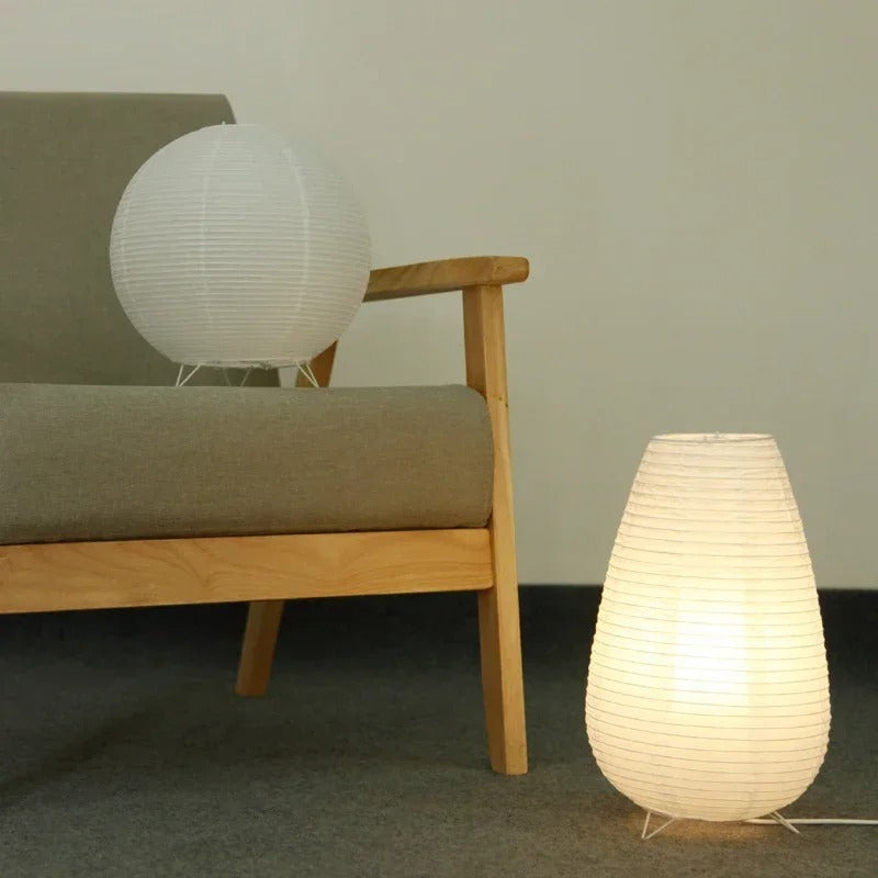SkanoGlow LED Tischlampe Wabi-Sabi Stil Beige Schlafzimmerlicht