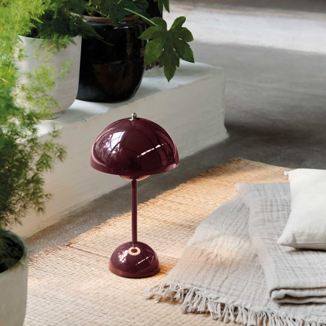 Mondschein – Moderne LED-Tischlampe dimmbar Weiß Wohnzimmer
