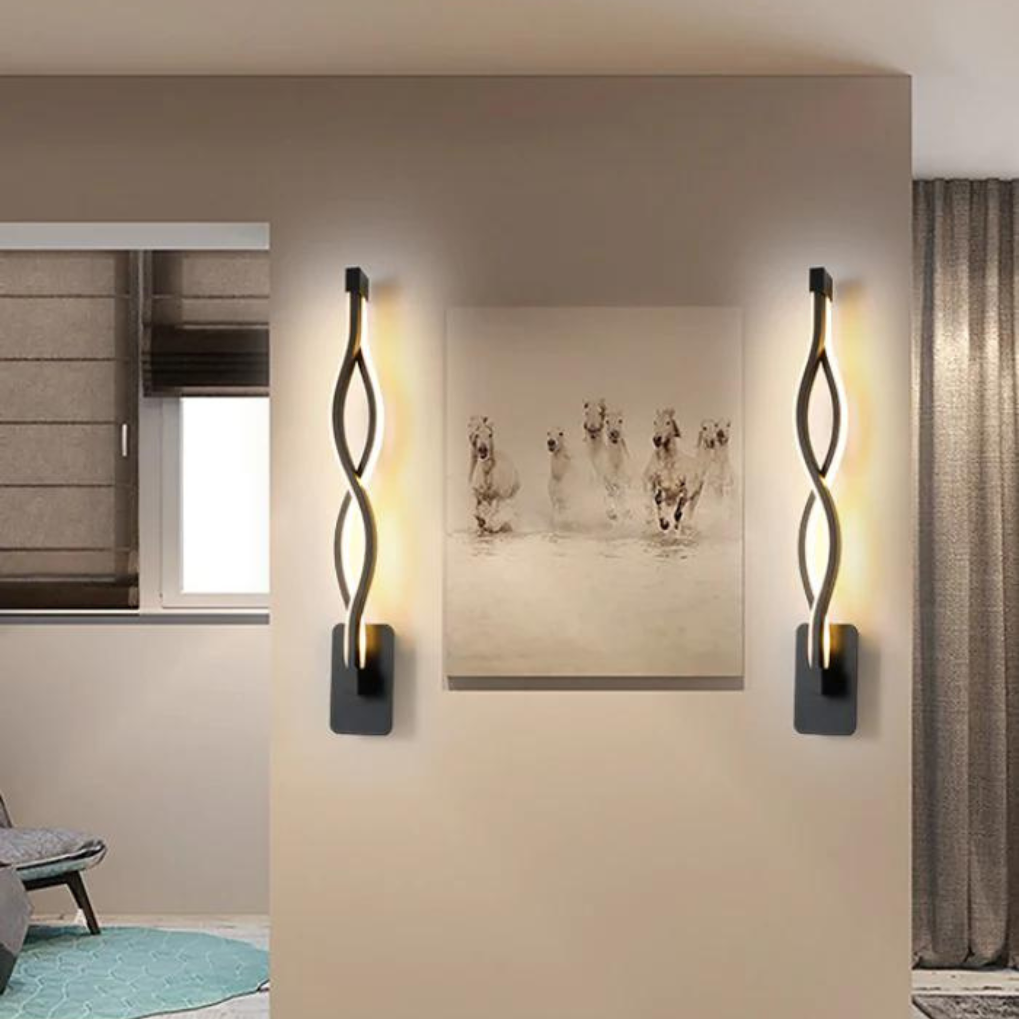 HarmonyZen Minimalistische LED-Wandleuchte - Aluminium und Acryl für modernes Ambiente