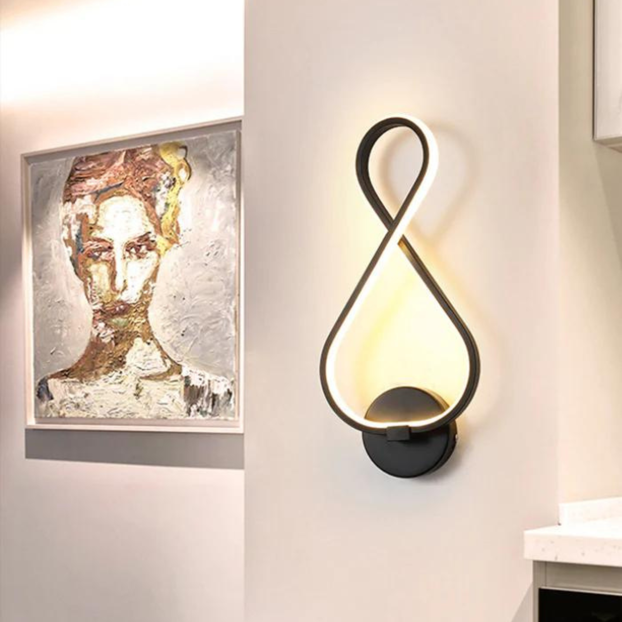 HarmonyZen Minimalistische LED-Wandleuchte - Aluminium und Acryl für modernes Ambiente