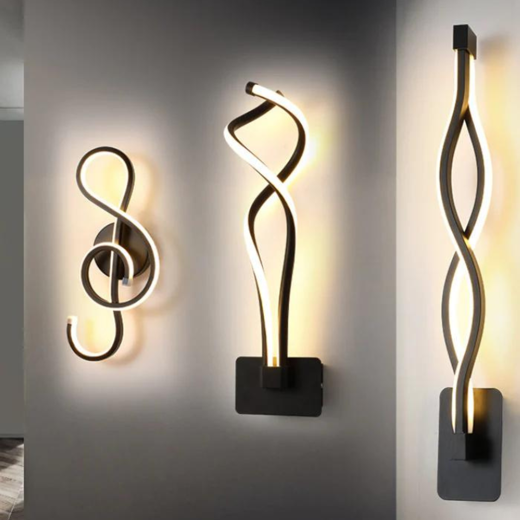 HarmonyZen Minimalistische LED-Wandleuchte - Aluminium und Acryl für modernes Ambiente
