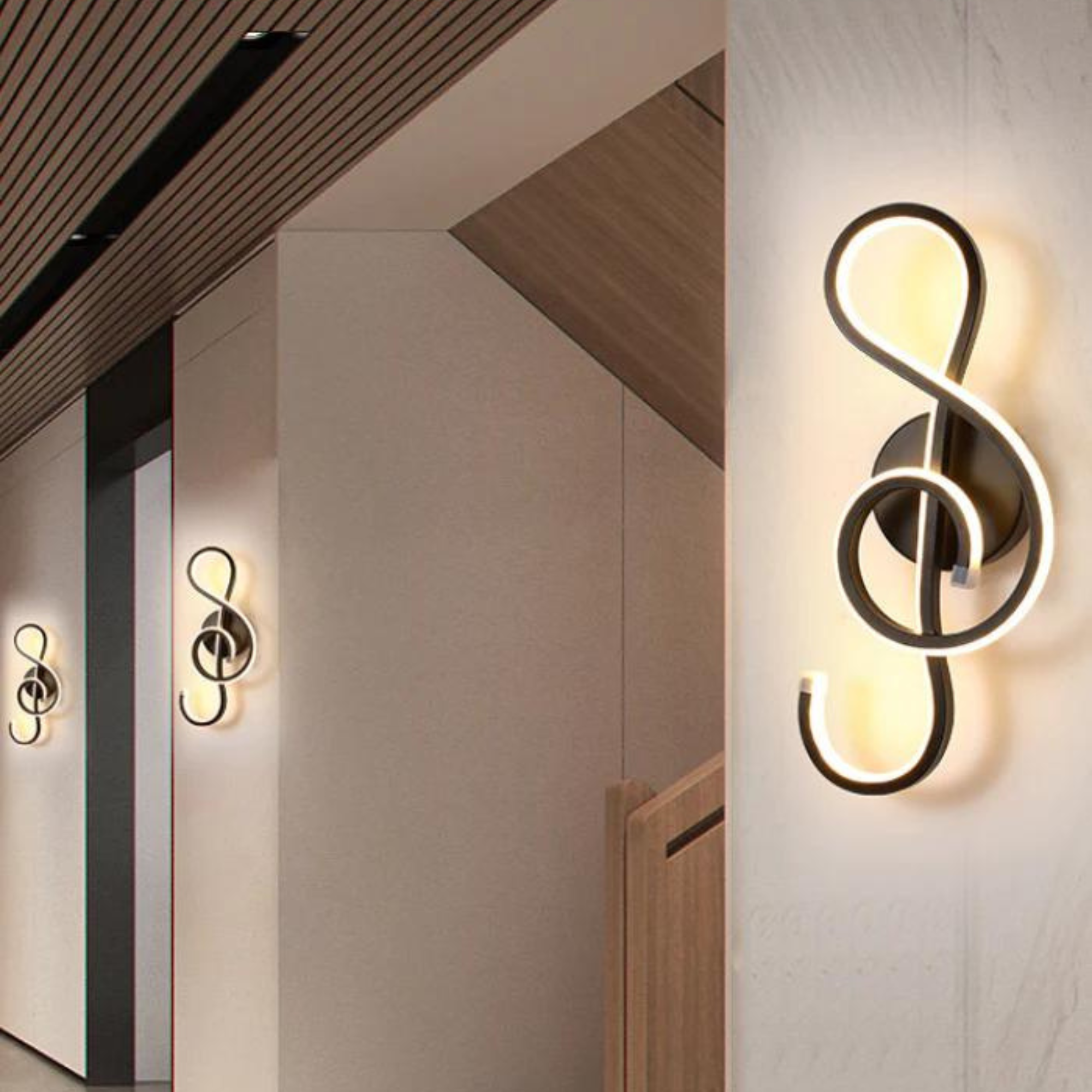 HarmonyZen Minimalistische LED-Wandleuchte - Aluminium und Acryl für modernes Ambiente