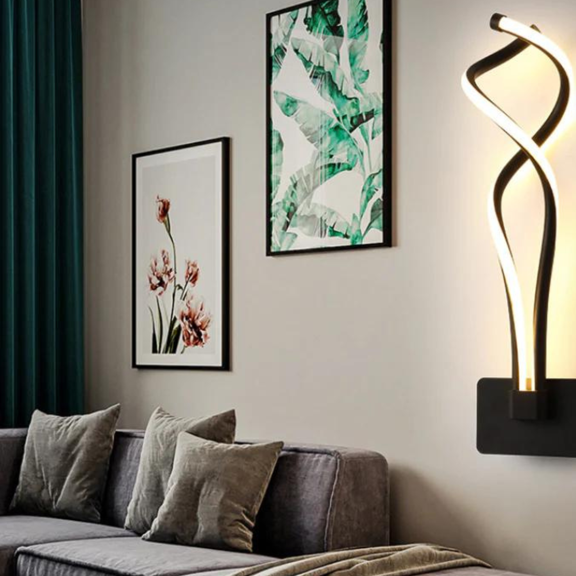 HarmonyZen Minimalistische LED-Wandleuchte - Aluminium und Acryl für modernes Ambiente