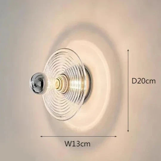 GlasLicht Wandleuchte – Vintage Stil, LED, Messingoptik, Für Flur