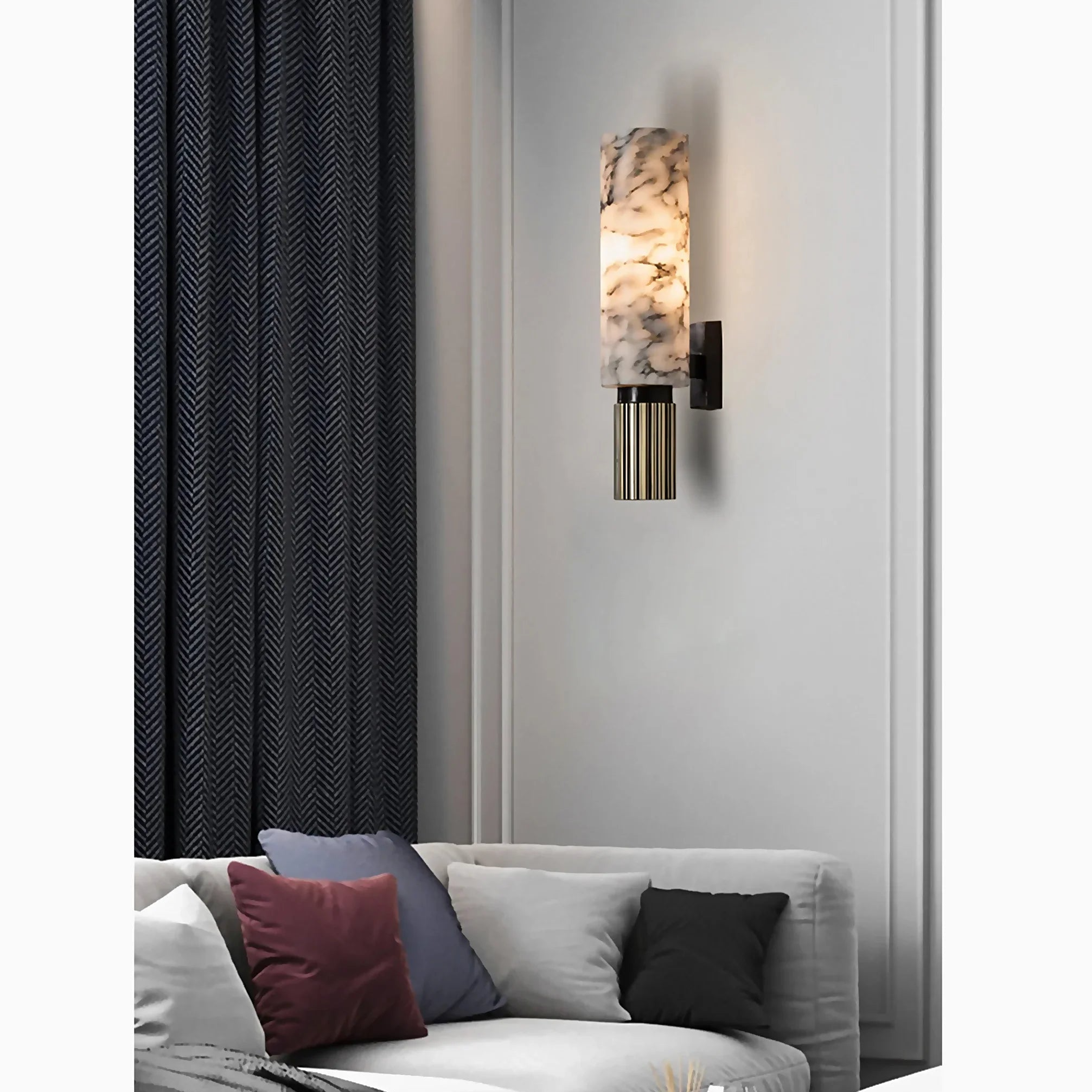 MarmoLux Wandleuchte – Modern, Marmor-Optik, LED, Für Wohnzimmer