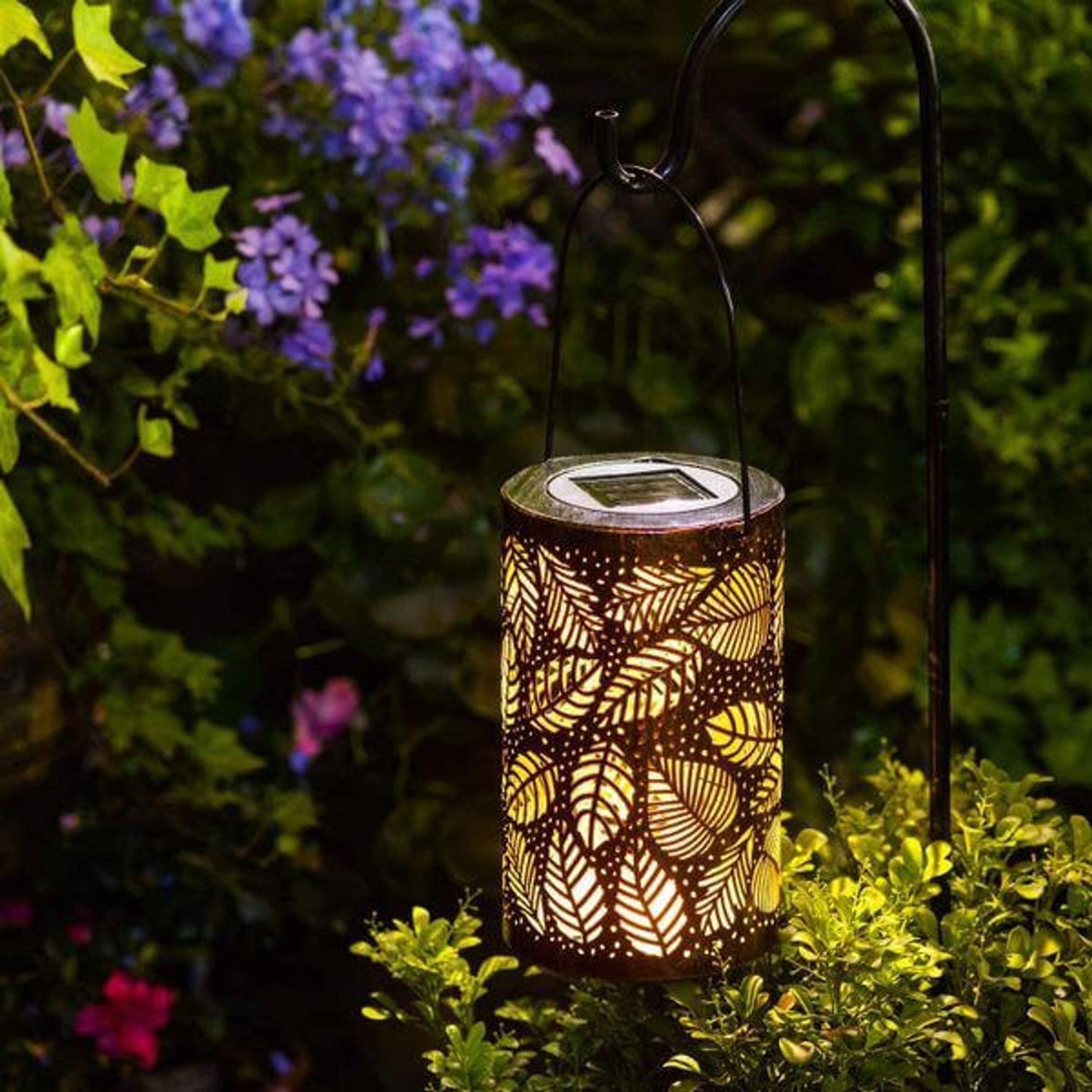 LumiBlatt | Solar Gartenleuchte – Blätter-Design, Warmweiß, Für Garten