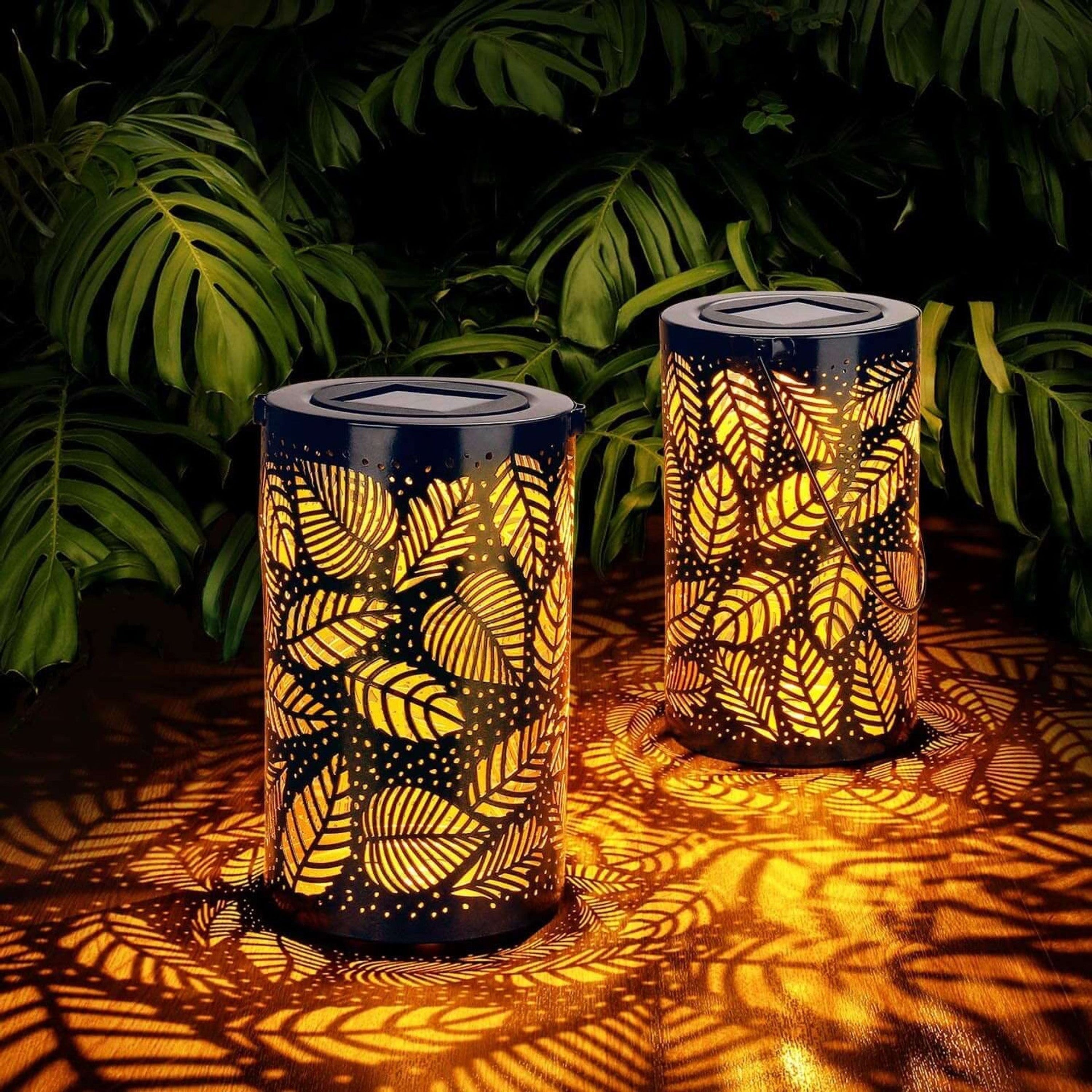 LumiBlatt | Solar Gartenleuchte – Blätter-Design, Warmweiß, Für Garten