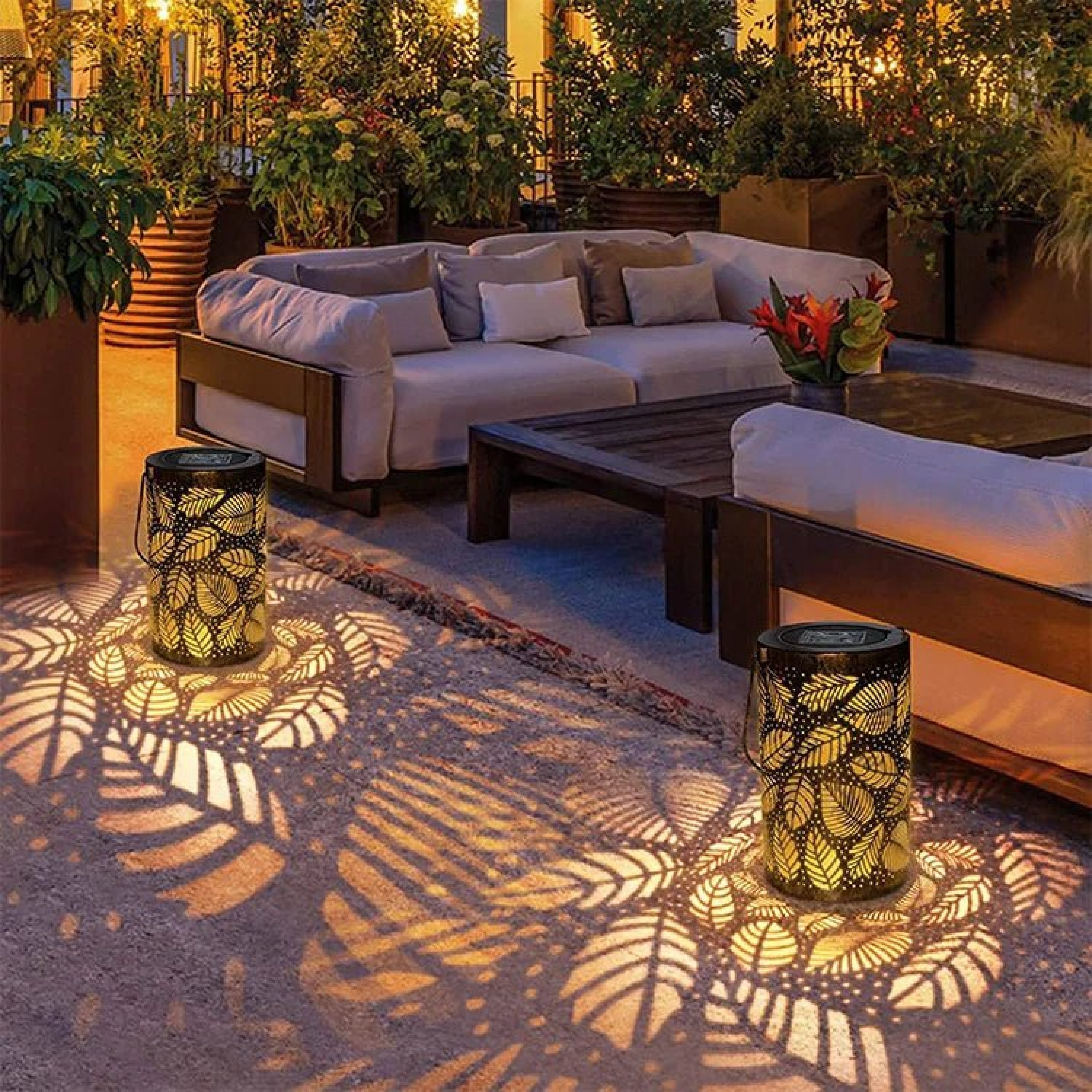 LumiBlatt | Solar Gartenleuchte – Blätter-Design, Warmweiß, Für Garten