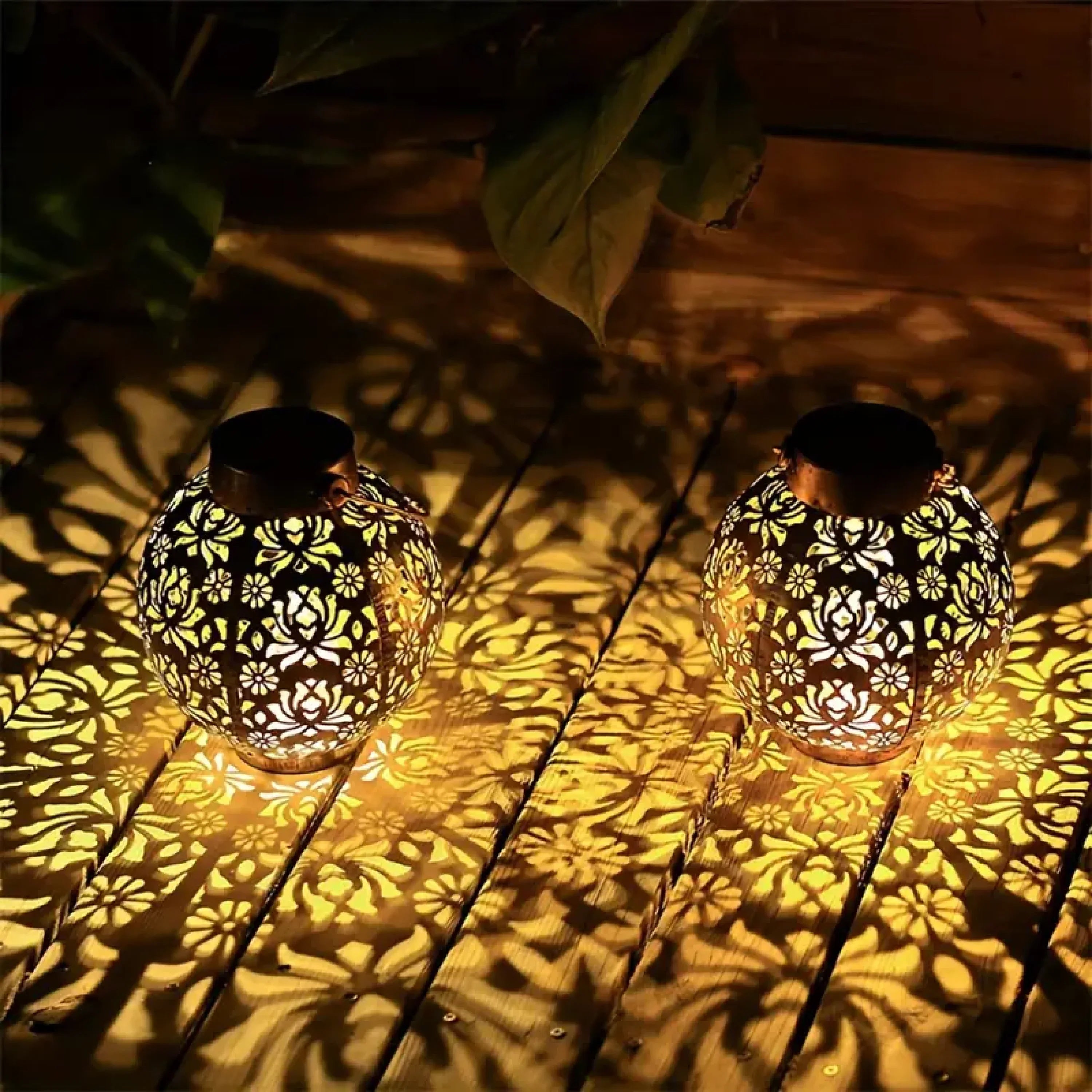 LunaGlow Solar Lampe – Modern, Rund, Warmlicht, Für Terrasse