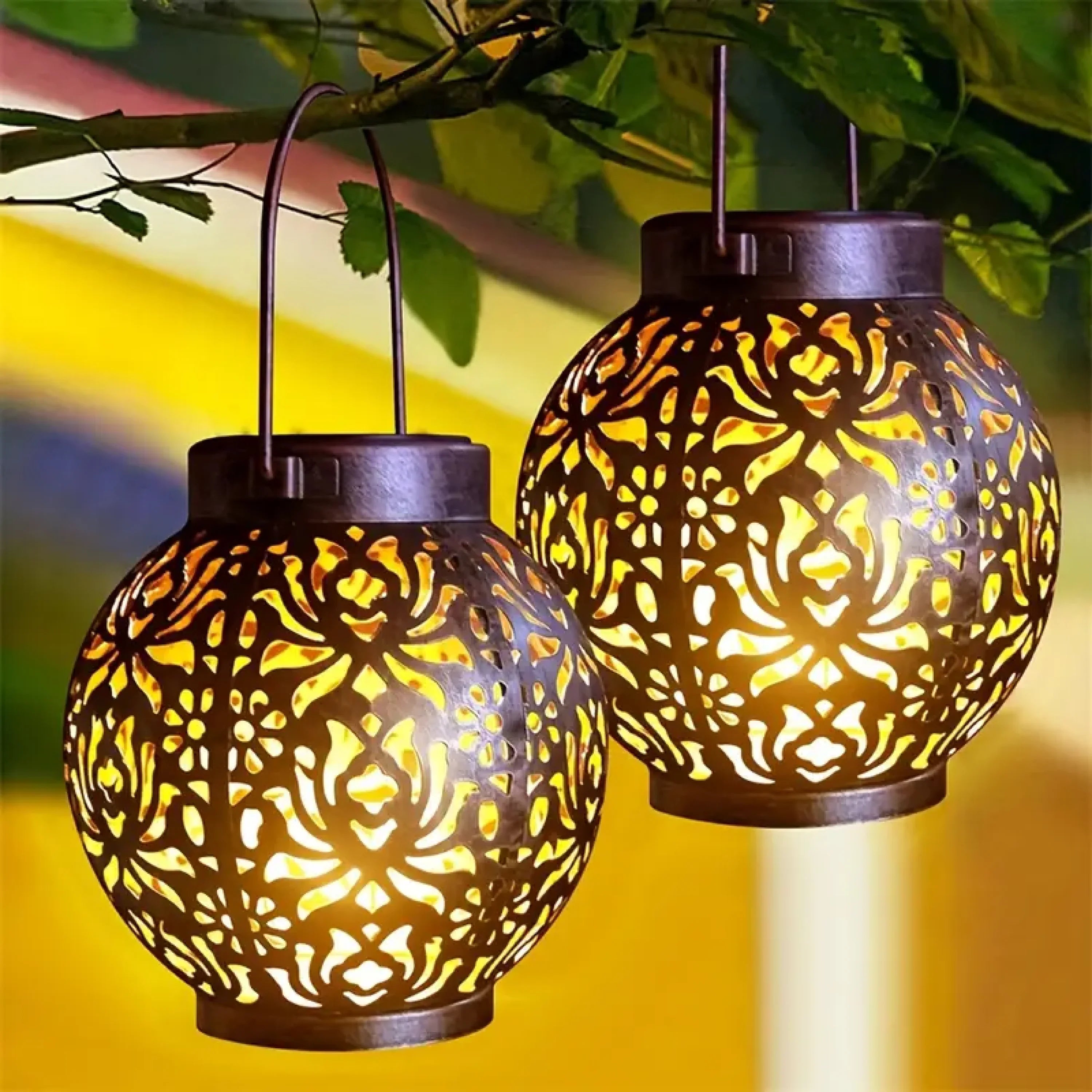 LunaGlow Solar Lampe – Modern, Rund, Warmlicht, Für Terrasse