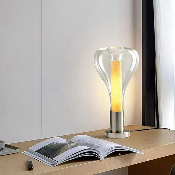 LumiCalm – Künstlerische Tischlampe mit beruhigendem Licht Weiß fürs Wohnzimmer