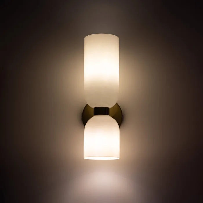 VitraGlow Glas Wandleuchte – Modern, LED, Gold, Für Flur