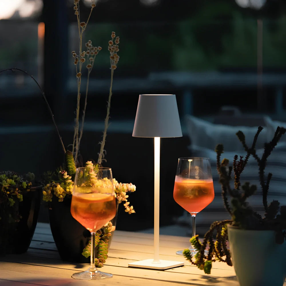 LumoTall Dimmbare Tischlampe Modern Gold für Wohnzimmer