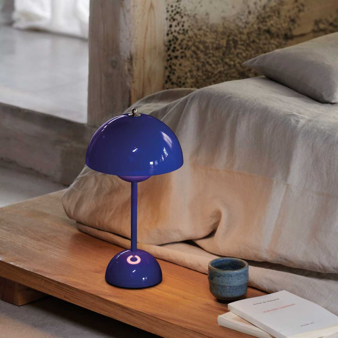 Mondschein – Moderne LED-Tischlampe dimmbar Weiß Wohnzimmer