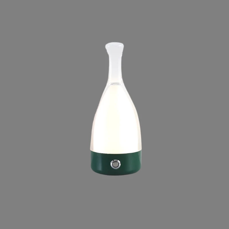 LumoFlair LED Tischlampe Flaschenstil Akku Warmlicht Garten