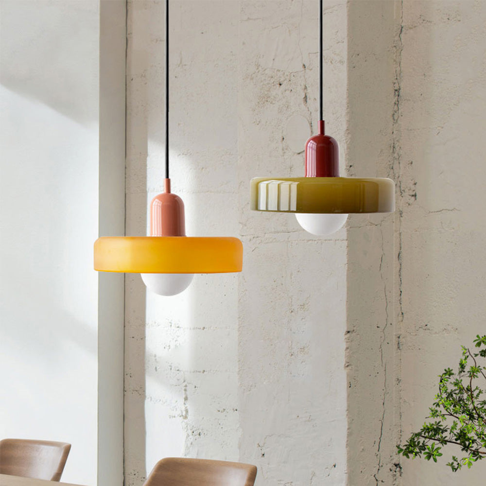 Verstellbare Bauhaus Pendelleuchte aus Glas – Esszimmer & Wohnzimmer Beleuchtung