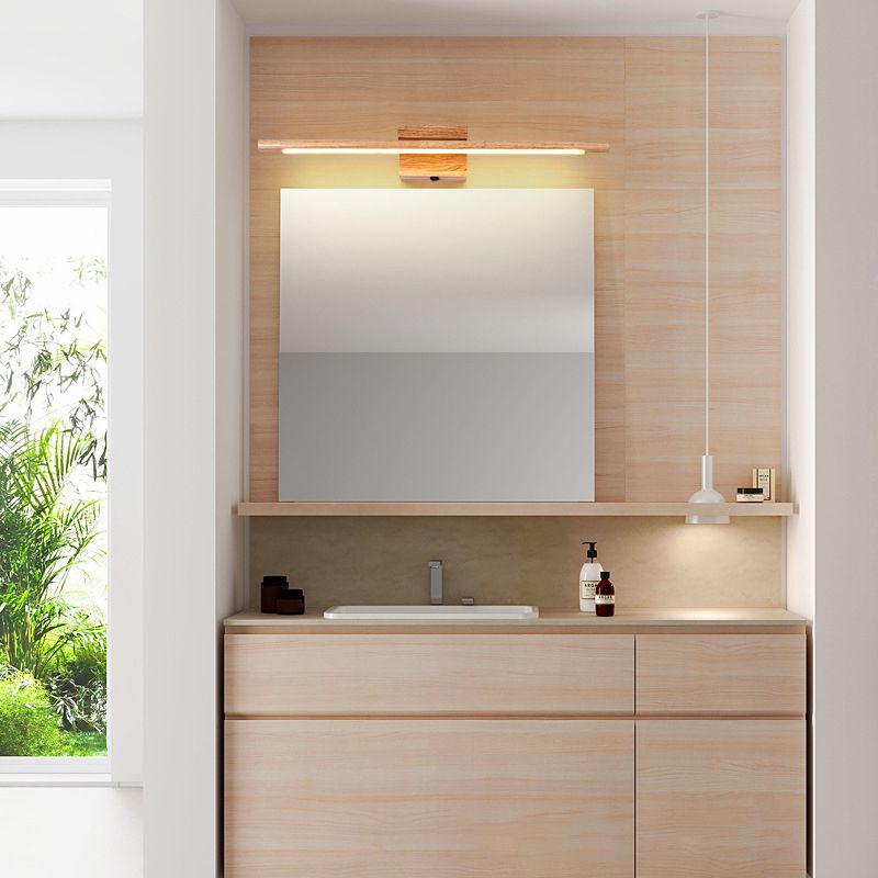 Solara – LED Wandleuchte aus Holz & Acryl für Bad & Schlafzimmer