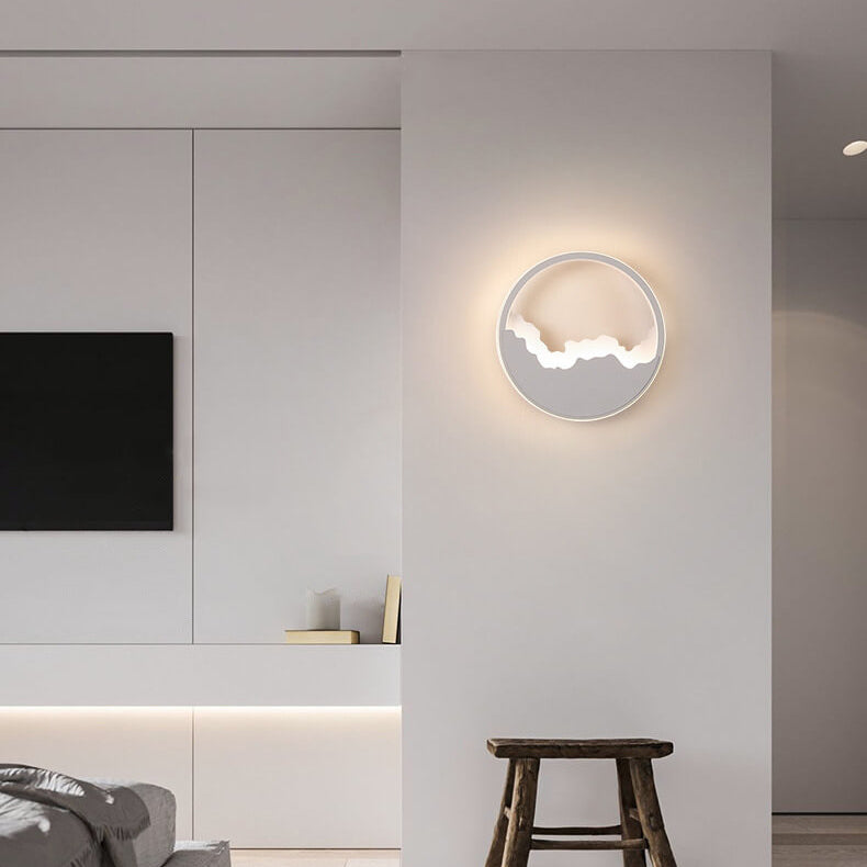 WaveGlow LED-Wandleuchte - Modernes, wellenförmiges Design in Grau für den Wohnbereich