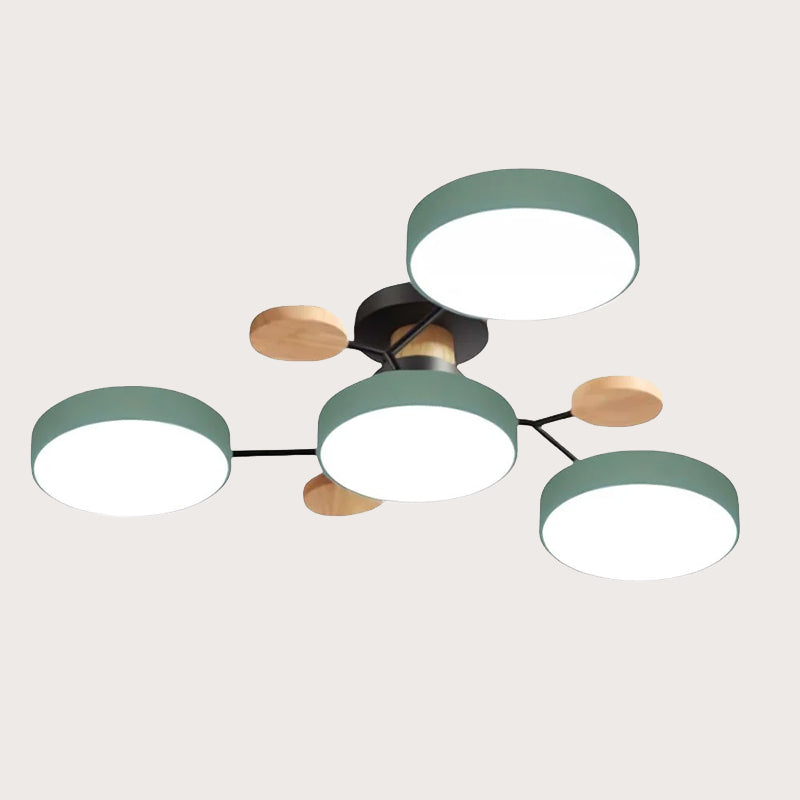 Moderne runde LED Deckenleuchte Acryl Warmlicht Wohnzimmer