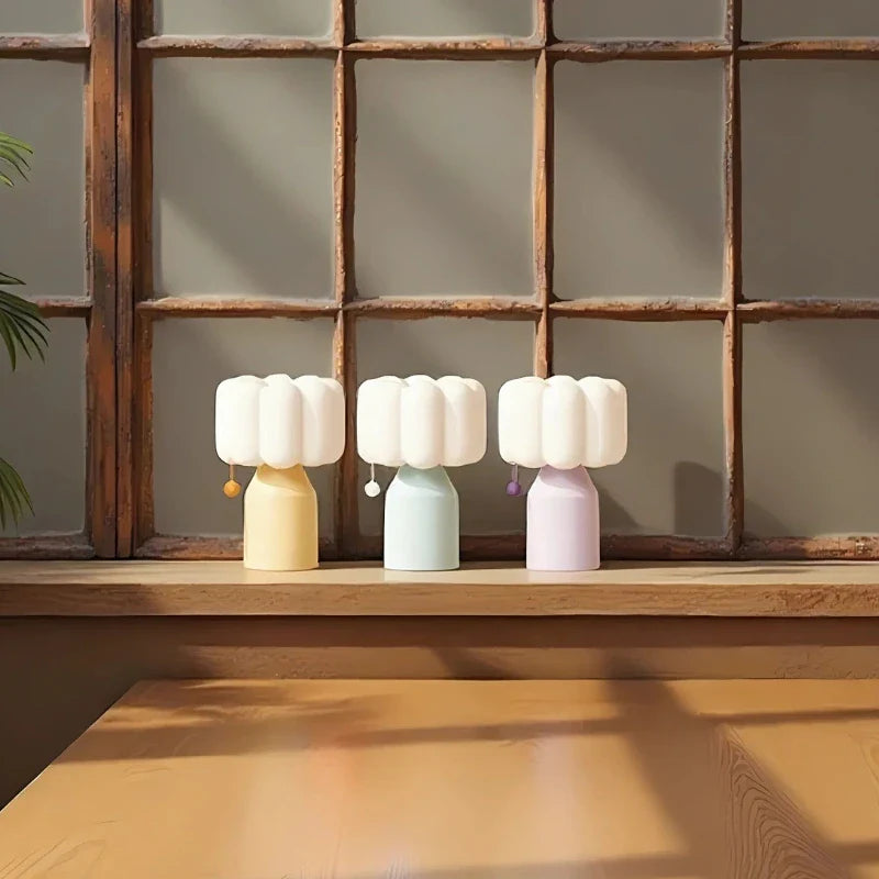 LumoPuff Tischlampe Modern Kugeldesign Warmweiß für Innen