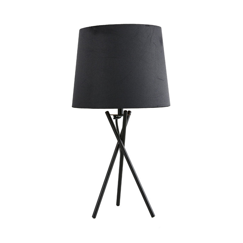 LumiTact Tischlampe Minimalistisch Stoffschirm Warmweiß Schlafzimmer