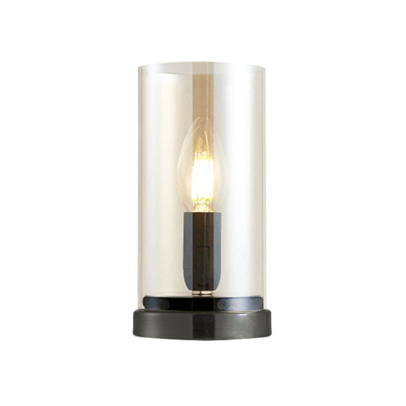 VetroNoir Glas-Tischlampe industrial Schwarz Wohnzimmer