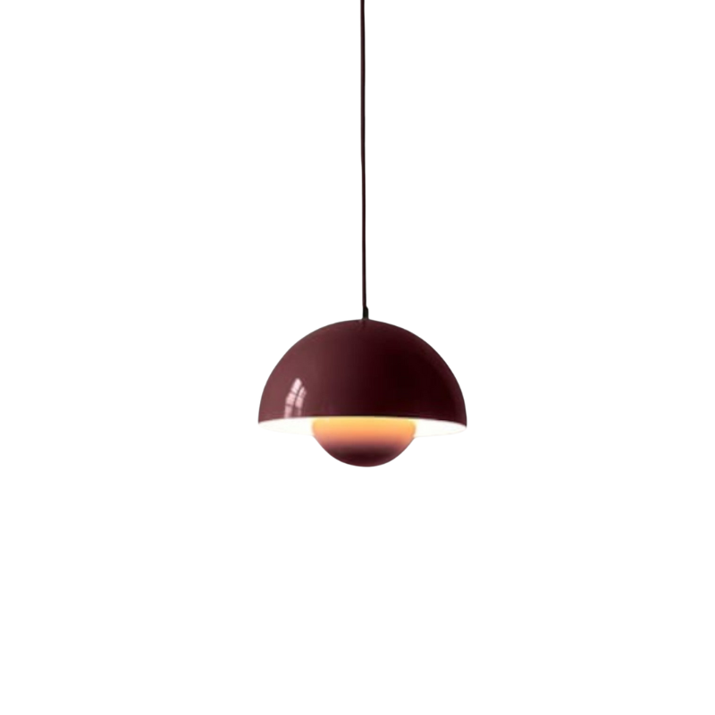 Prismalux I Halbrunde Metallpendelleuchte mit LED-Beleuchtung