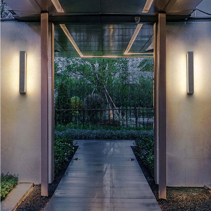 LumoEdge Außenwandleuchte Modern LED Up&Down Schwarz Garten