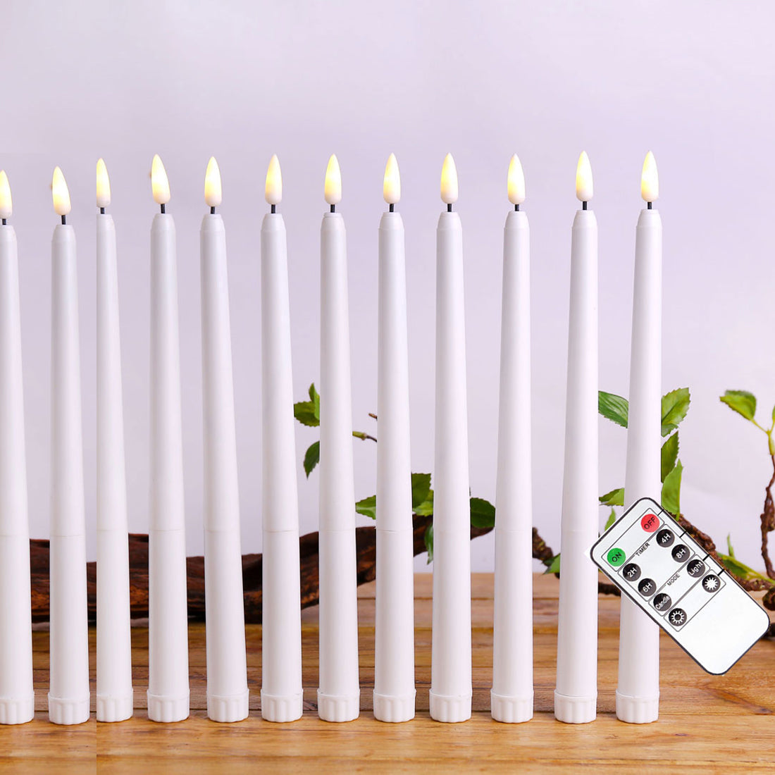 LumiCera LED Kronleuchterkerzen Vintage Flackerlicht Warmweiß