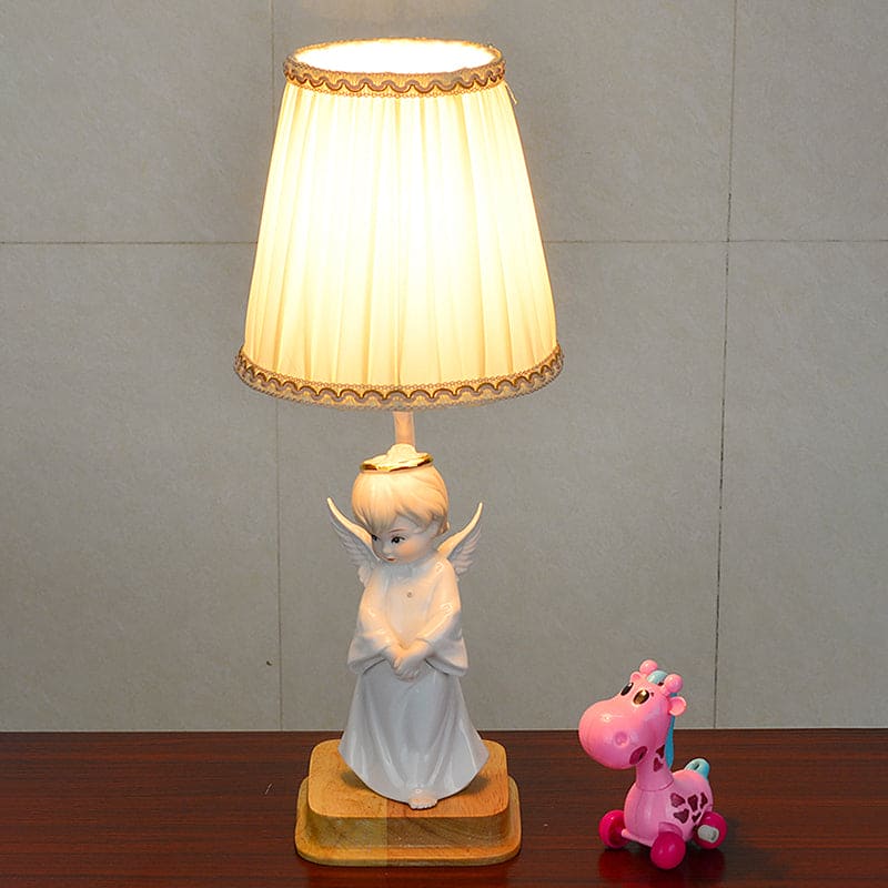 Angel Aura Nachttischlampe Klassisch Engelsfigur Weiß Schlafzimmer
