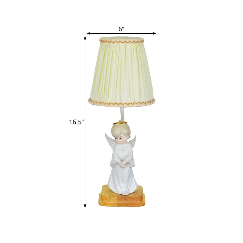 Angel Aura Nachttischlampe Klassisch Engelsfigur Weiß Schlafzimmer