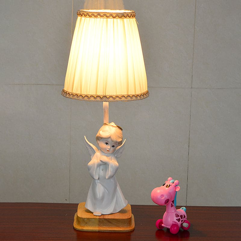 Angel Aura Nachttischlampe Klassisch Engelsfigur Weiß Schlafzimmer