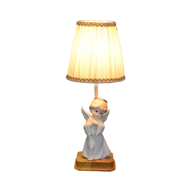 Angel Aura Nachttischlampe Klassisch Engelsfigur Weiß Schlafzimmer