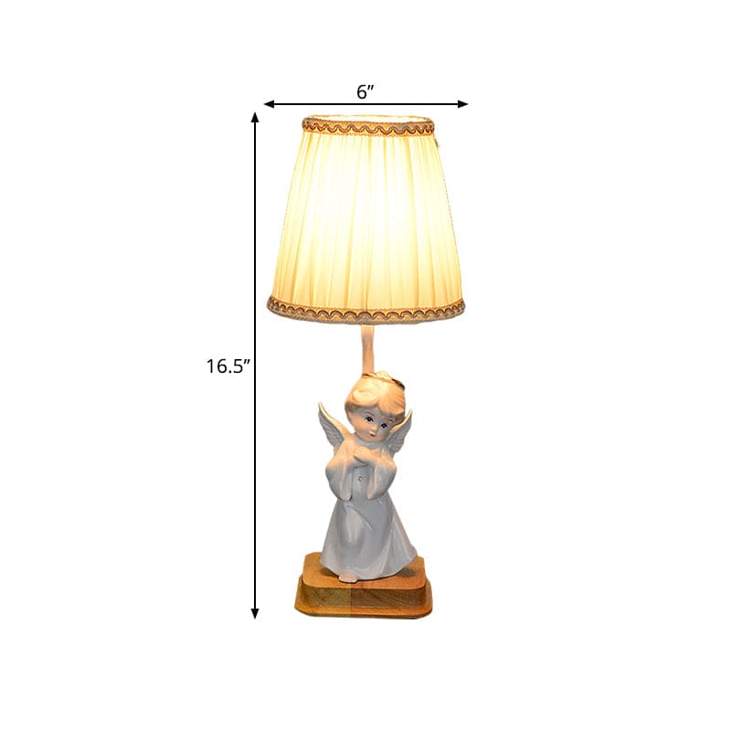 Angel Aura Nachttischlampe Klassisch Engelsfigur Weiß Schlafzimmer