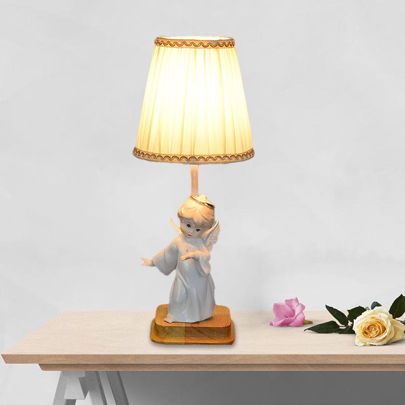 Angel Aura Nachttischlampe Klassisch Engelsfigur Weiß Schlafzimmer