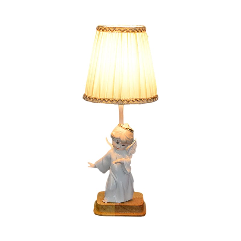 Angel Aura Nachttischlampe Klassisch Engelsfigur Weiß Schlafzimmer