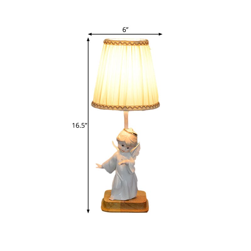 Angel Aura Nachttischlampe Klassisch Engelsfigur Weiß Schlafzimmer