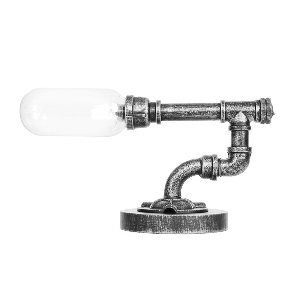 AmberLux Glas-Tischlampe Kapstil Klar für Wohnzimmer
