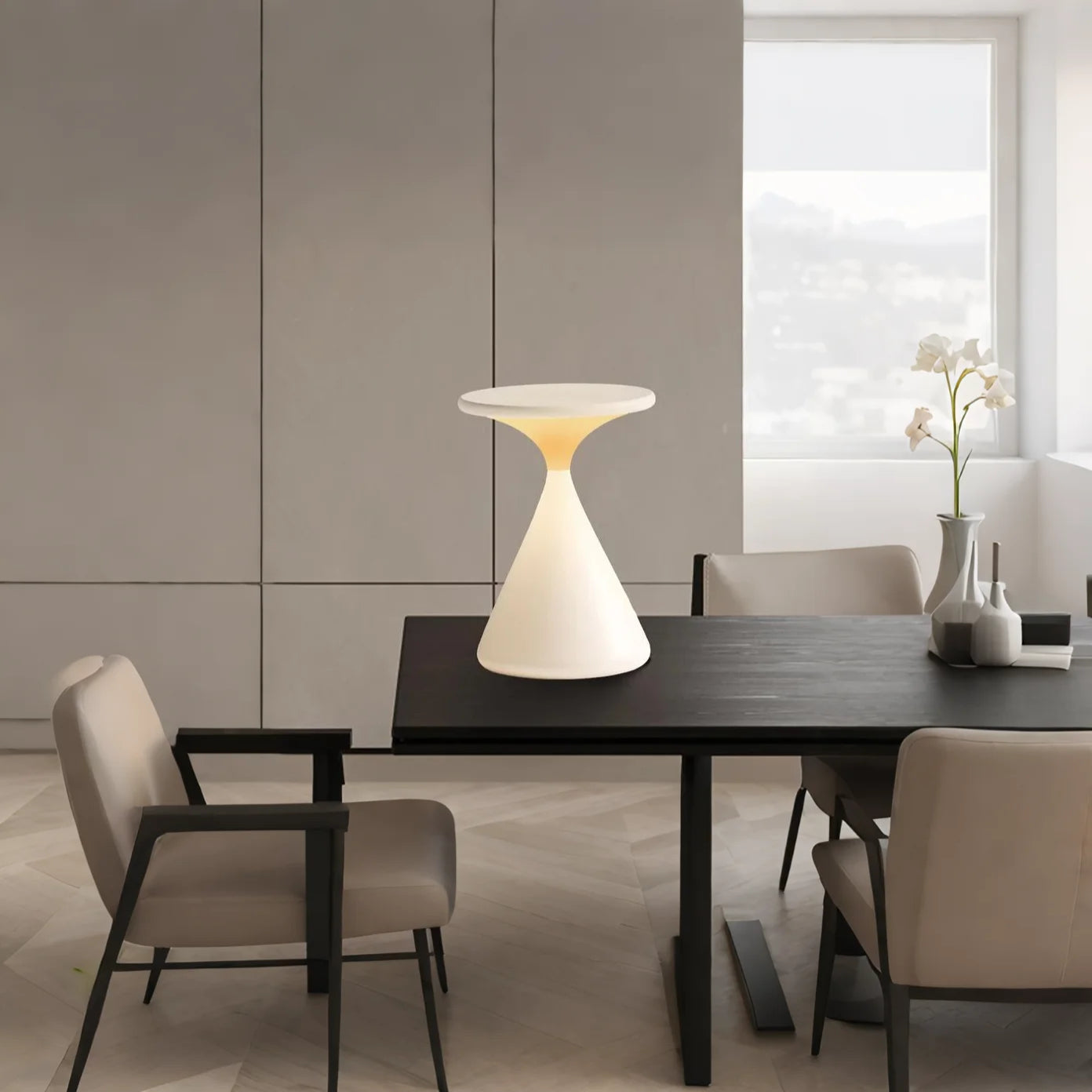 Kabellose Sanduhr Tischlampe – Dimmbar & Touch-Control