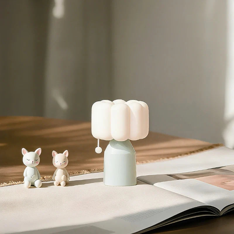 LumoPuff Tischlampe Modern Kugeldesign Warmweiß für Innen
