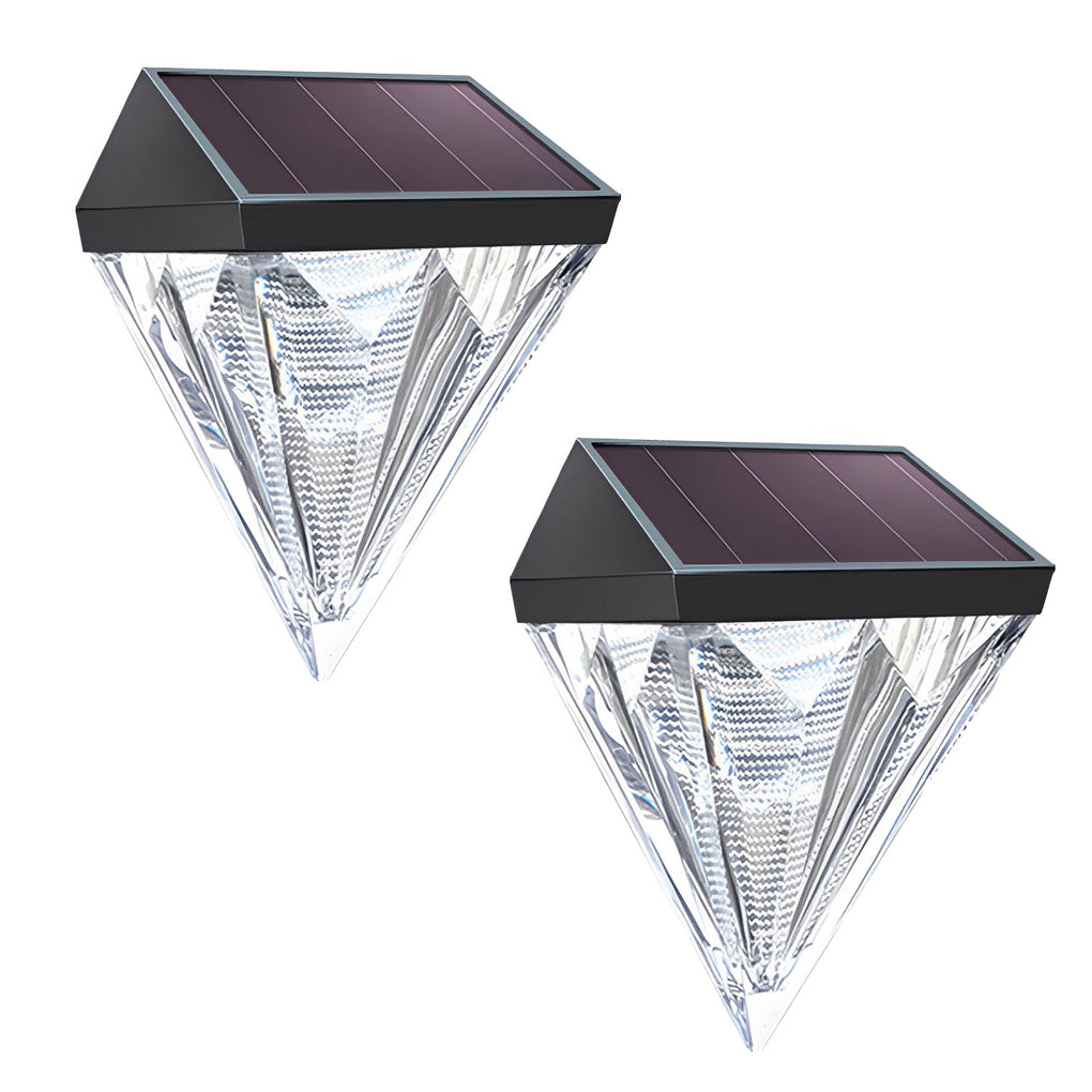 GeoLuxe - Geometrische LED-Solar-Wandleuchte - Wasserdicht Schwarz für Außenbeleuchtung