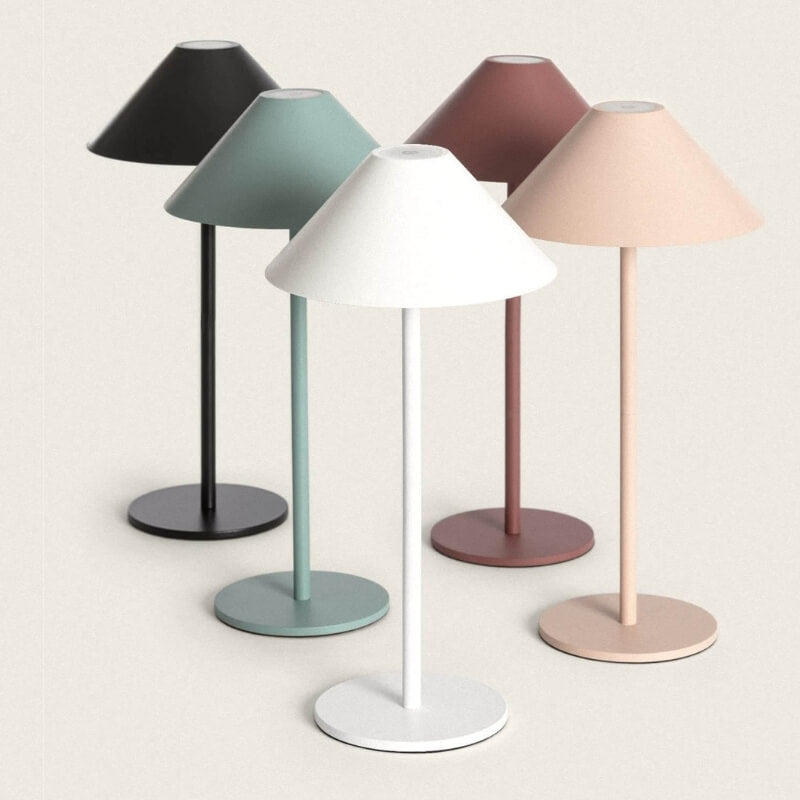LumiZen Kegellampe skandinavisch dimmbar beige Schlafzimmer